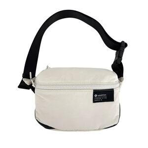 Lululemon Clean Lines Nylon Belt Bag 2L in White Opal